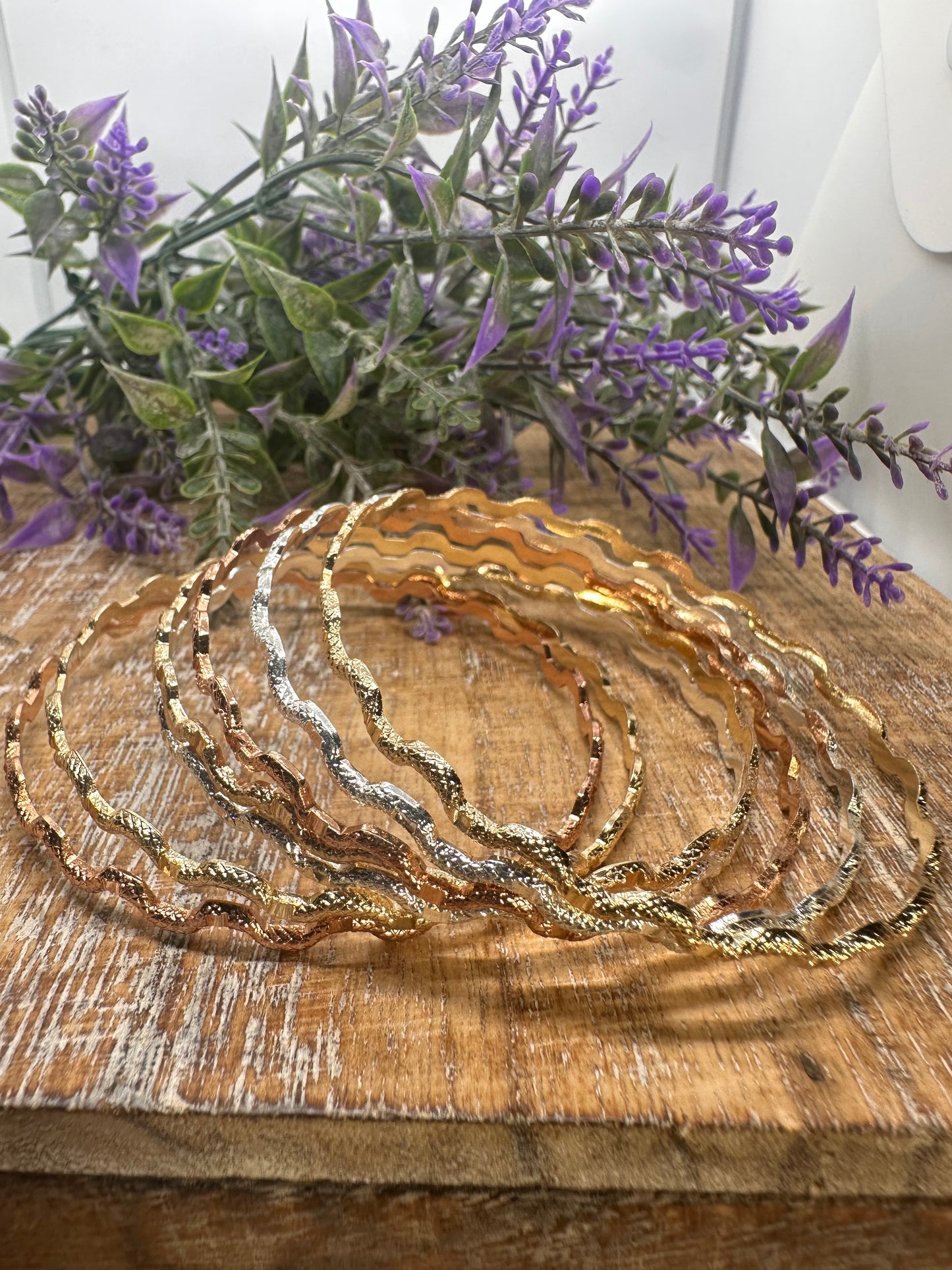 7-Day Bangle Set Tri-Color
