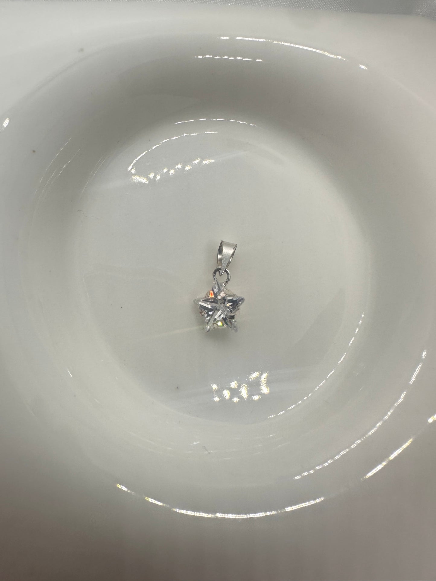 Clear Star Silver Pendant