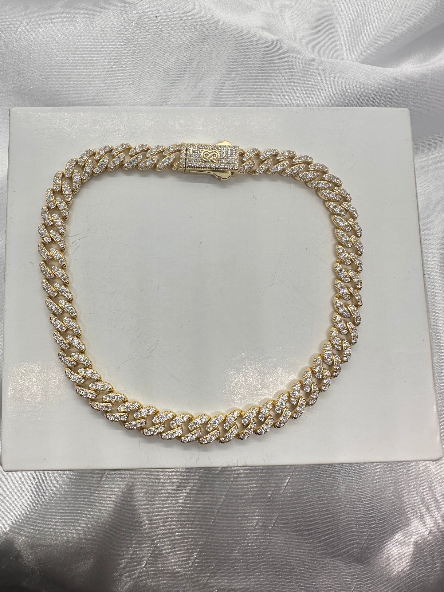 Cuban link Pave Bracelet