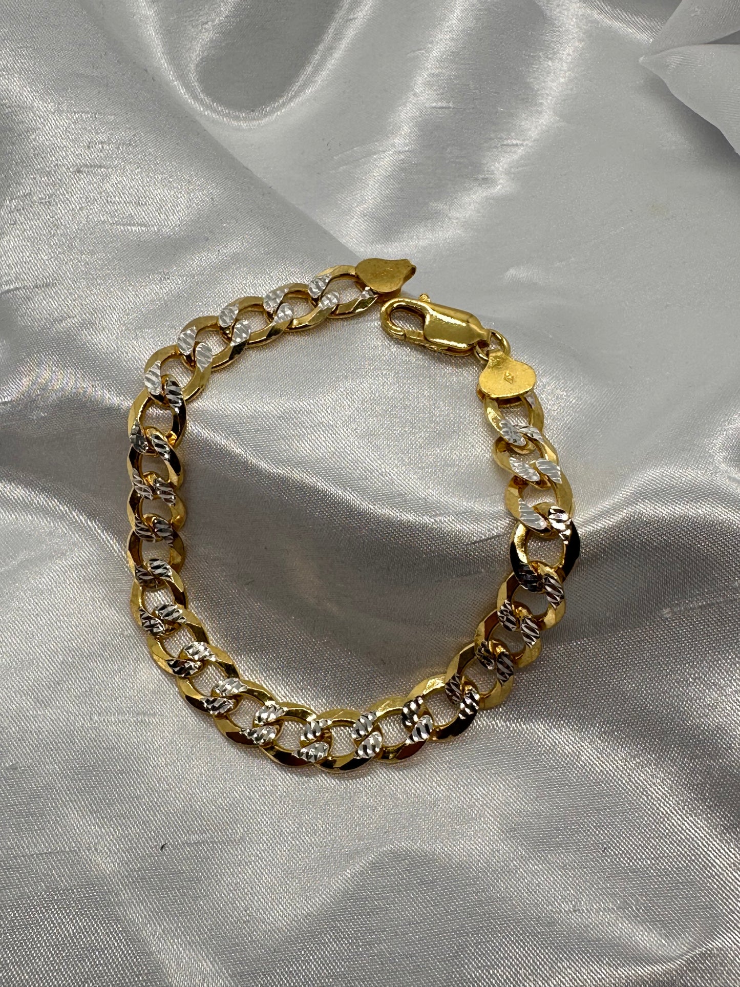 Cuban link 2-Tone Bracelet