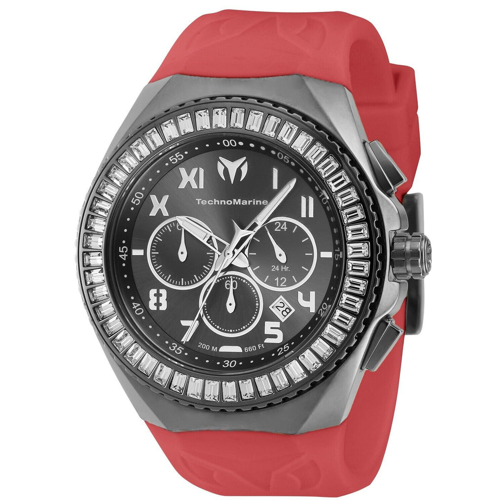 TechnoMarine Ocean Manta 48mm Red With Stones Unisex