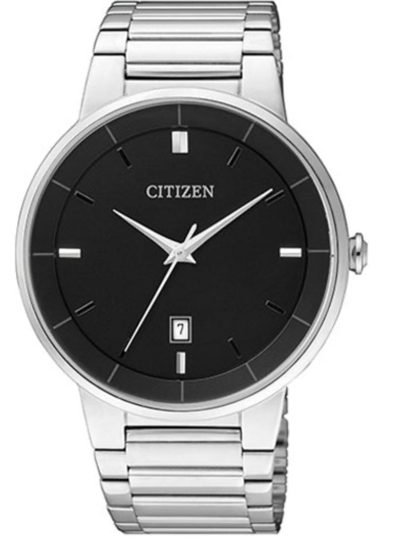 CITIZEN QUARTZ GENTS WATCH BLACK DIAL - BI5010-59E