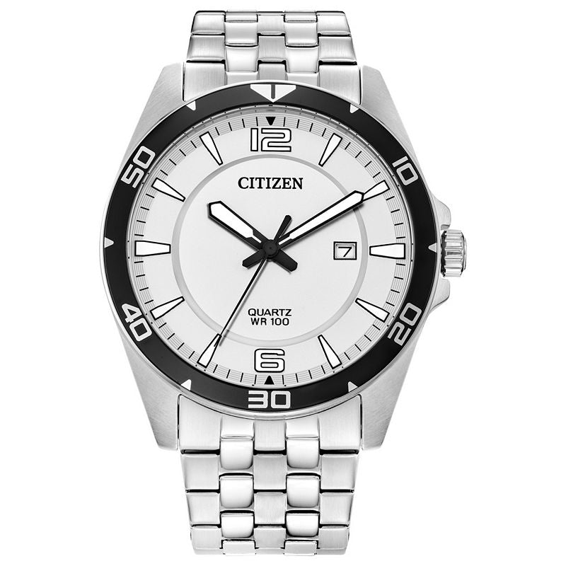 Citizen Men's White Dial Stainless Steel Watch