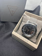 Guess Men Black Dial Mesh Stainless Steel Strap