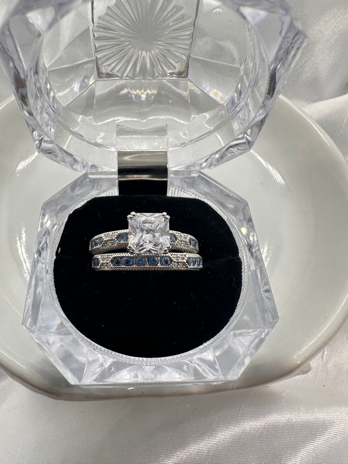 Silver / Blue Wedding Ring