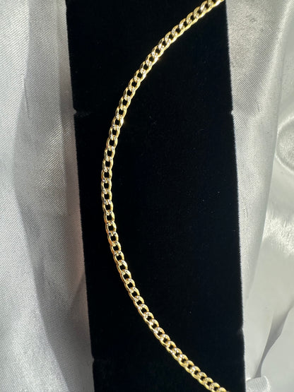 Anklet Cuban link 2Tone