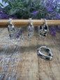 Heart Stone Hoops