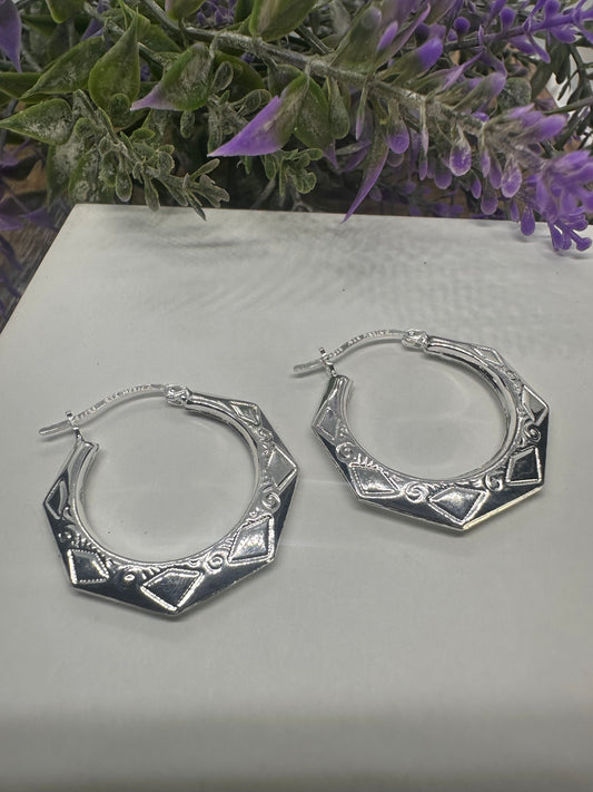 Creole Silver Hoop