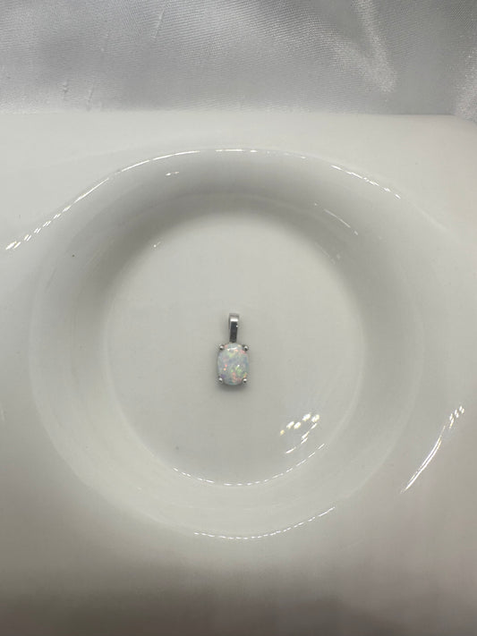 Opal Silver Pendant