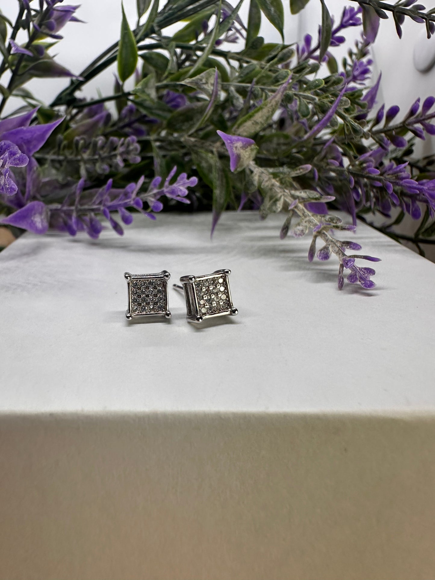 Silver Square Stud 5mm