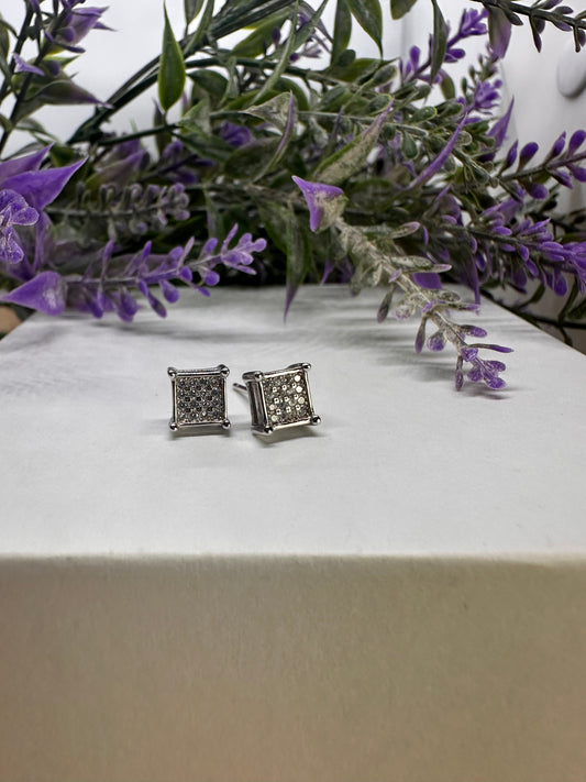 Silver Square Stud 5mm