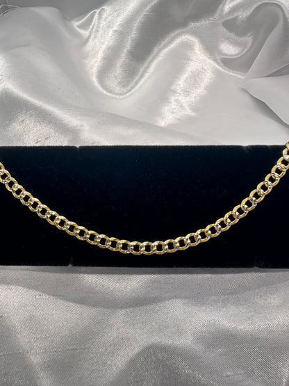 Anklet Cuban link 2Tone