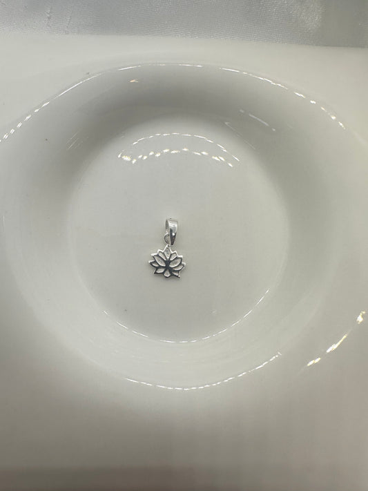 LOTUS Flower Silver Pendant