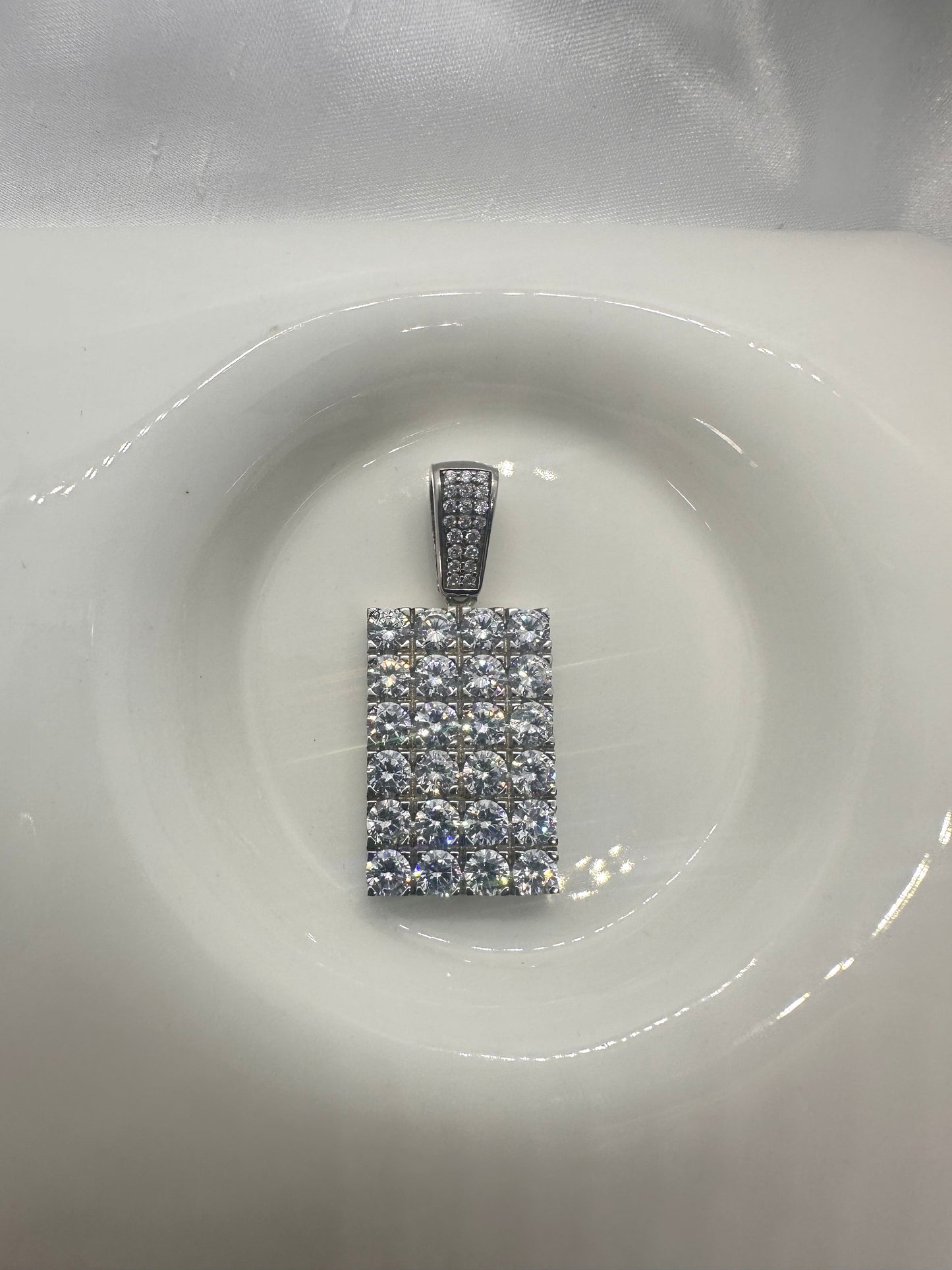 Rectangular Fancy Pendant Silver