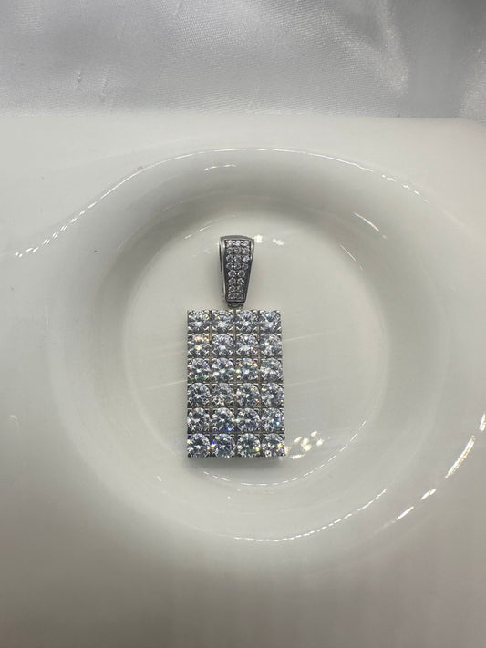Rectangular Fancy Pendant Silver
