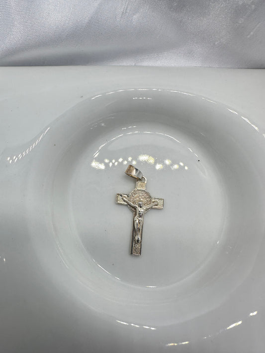 Silver Cross Jesus & San Benito