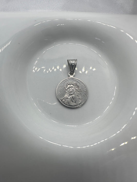 Jesus & Prayer Silver Pendant