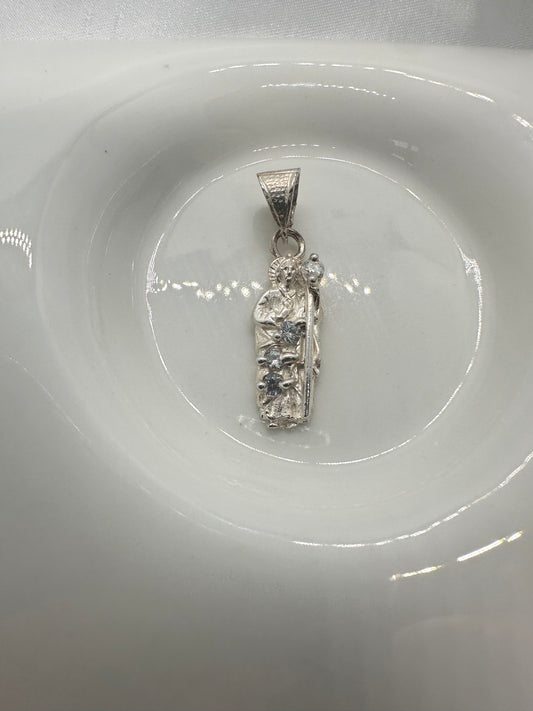 925 sterling silver St. Jude Thaddeus pendant
