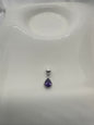 Purple Drop Silver Pendant