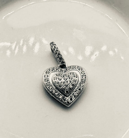Heart Pave Charm