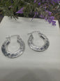 V Silver Hoops