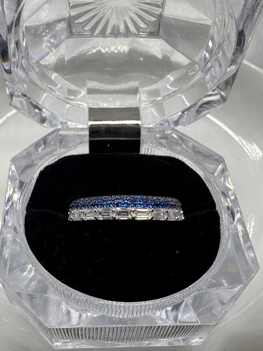 Silver W/Blue Stone Ring