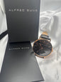 Slim Gold Rose / Black Leather