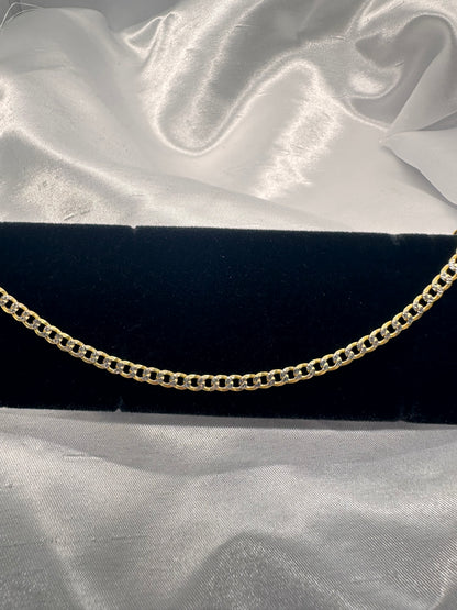 Anklet Cuban link 2Tone