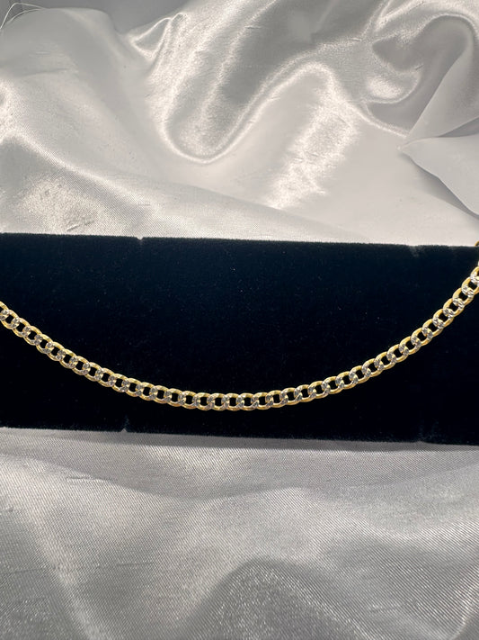 Anklet Cuban link 2Tone