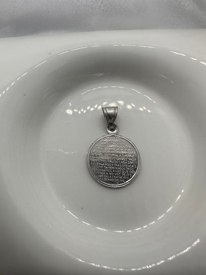 Jesus & Prayer Silver Pendant