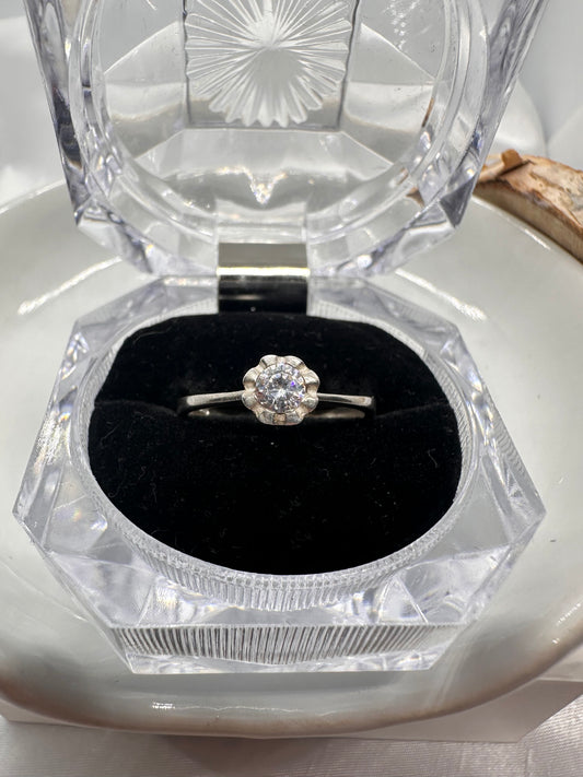 Engagement Silver Ring