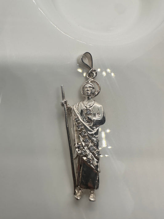 silver St. Jude Thaddeus pendant