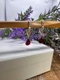 Red Silver Earrings