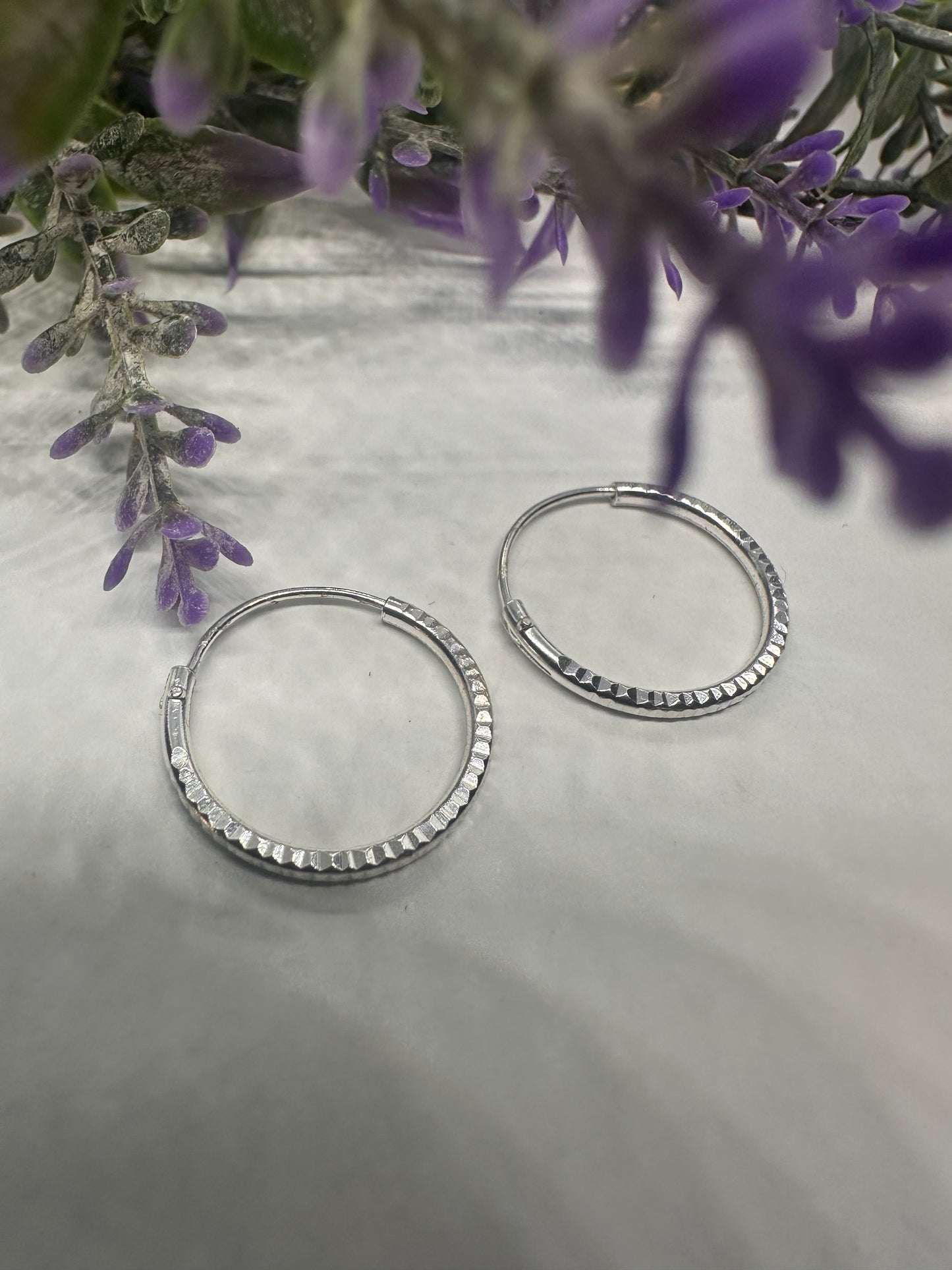 Silver Hoops /