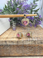 Heart Pink Earrings and Pendant