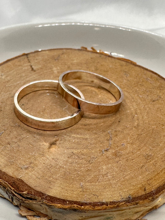 4mm Flat Silver Band