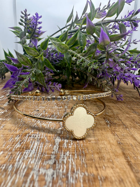 White Flower Bangle
