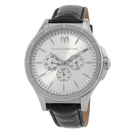 TECHNOMARINE 
MoonSun Date-Day Quartz Silver Dial Men's Watch TM-822025
