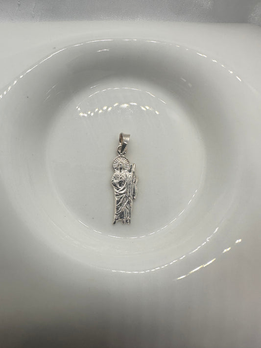 925 sterling silver St. Jude Thaddeus pendant