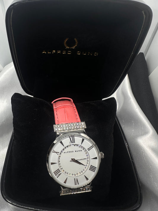 Silver Pink Leather