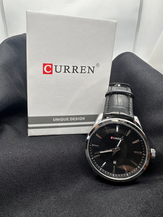 Silver / Black Leather