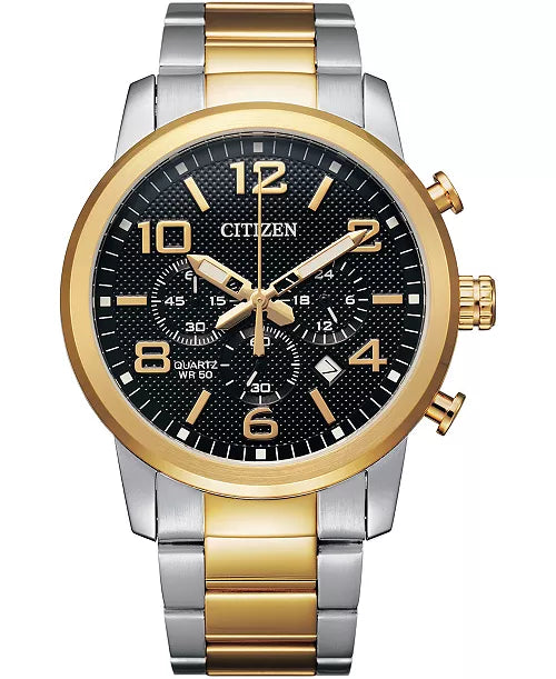 Citizen
Men's Quartz Chronograph Two-Tone Stainless Steel Bracelet Watch 42mm
