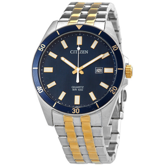 CITIZEN 
Quartz Blue Dial Two-tone Men's Watch